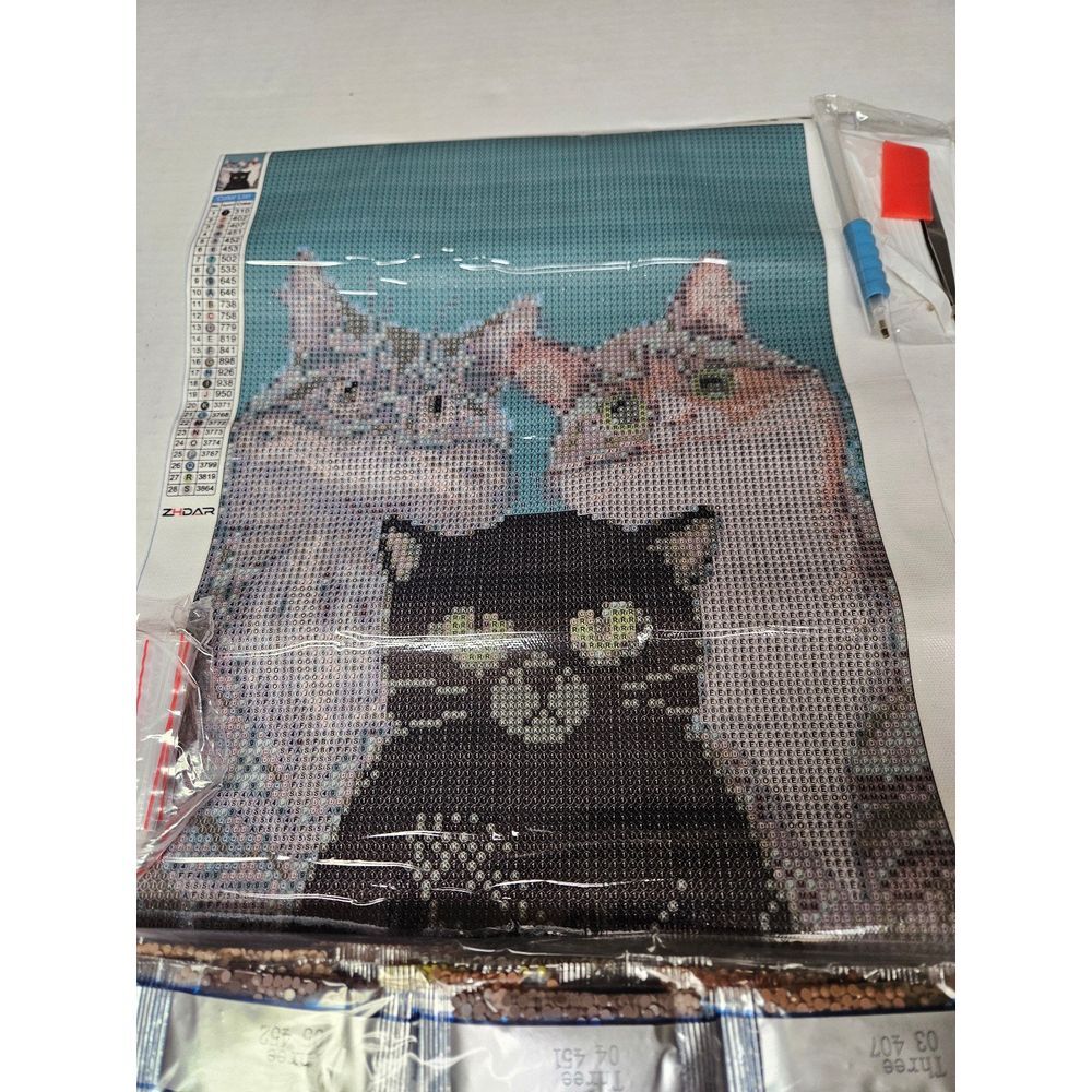 Diamond Painting Three Cats New‎ Kit